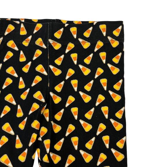 No Label Girls Black Orange Candy Corn Print Halloween Leggings Small (5/6) - Picture 2 of 4
